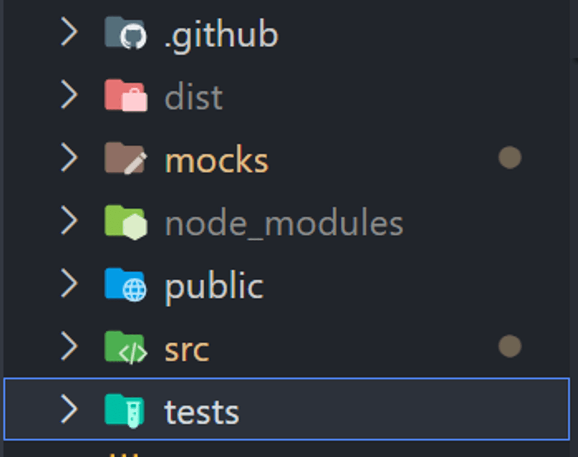 folder structure